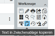 Text in die Zwischenablage